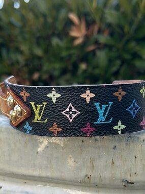 Louis Vuitton EUC LV + Murikami Black Multicolor Monogram Bracelet